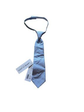 Janie and Jack Seersucker Necktie Blue and White Striped 0-24 Months NWT!